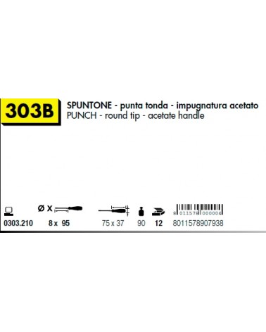 303/B SPUNTONE TON.8X95MM 