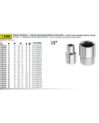 CHIAVE A BUSSOLA 1/2 mm. 8