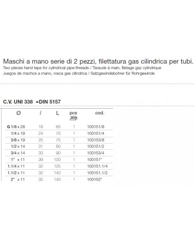 MASCHI A MANO BSP 3/8  2PZ