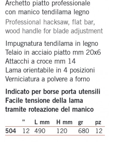 ARCHETTO FERRO CON LAMA   