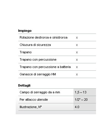 MANDRINO AUTOSER 1.5-13 MM