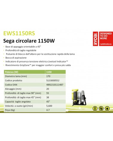 SEGA CIRC 1150W 55 EWS1150