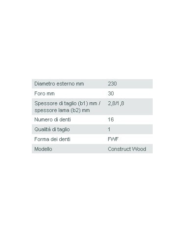 LAMA SEG/CIR diametro 230x2.8  16D