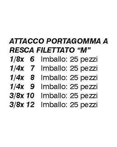 ATTACCO P/GOM RESCA 1/8X6 