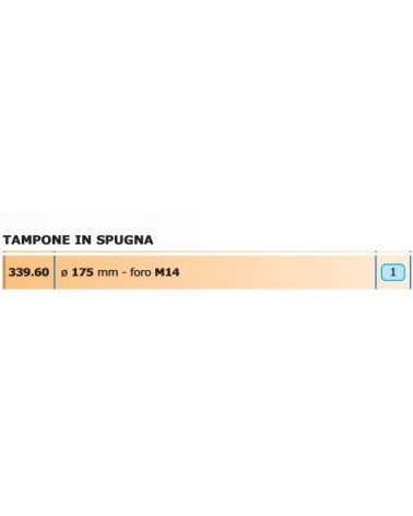 TAMPONE SPUGNA diametro 175 M14   