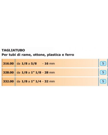 TAGLIATUBI 1/8-5/8 16mm   