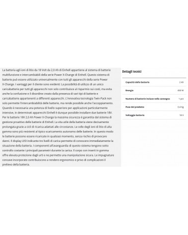 BATTERIA POWER CHANGE 18V 