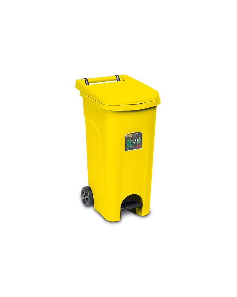 BIDONE Urban Eco System 80 lt con pedale GIALLO