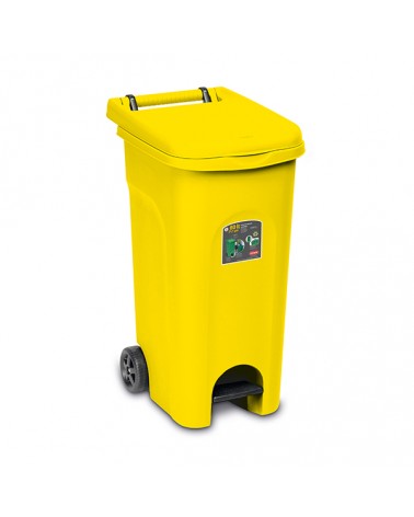 BIDONE Urban Eco System 80 lt con pedale GIALLO