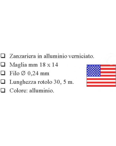 ZANZARIERA ALLUMI H80  30m