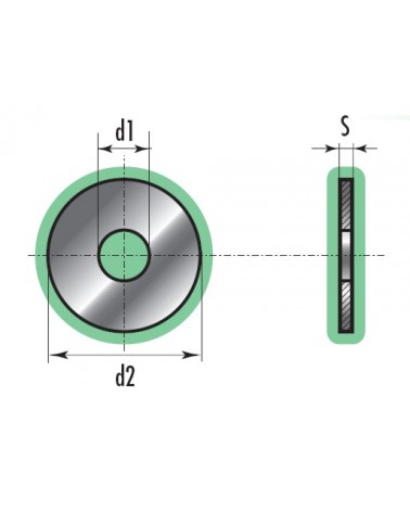 ROND ZINC  diametro 13x37 M12 100P