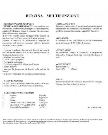 ADDITIVO BENZINA MULTIFUNZ