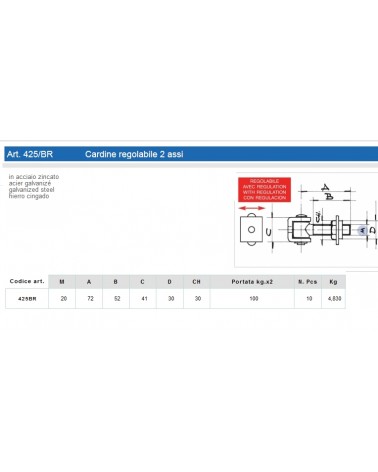 CARDINE REG 2 ASSI R/D M20