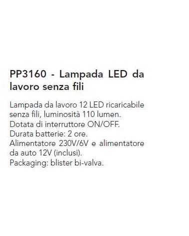 LAMPADA DA LAVORO 12LED   