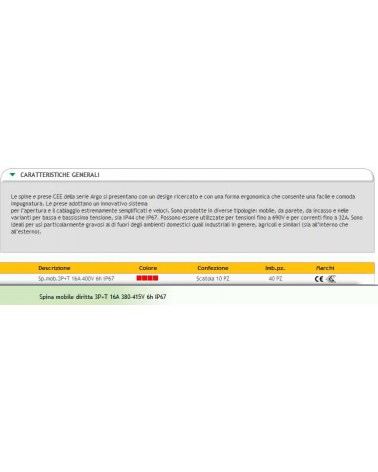 SPINA IP67 ROS 380 3P+T16A