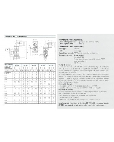 VALV GAS CONT SQ C/CHIA 1"