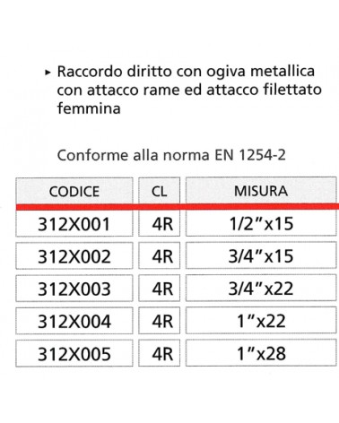 RACCORDO DR  3/4Fx22 SOLAR