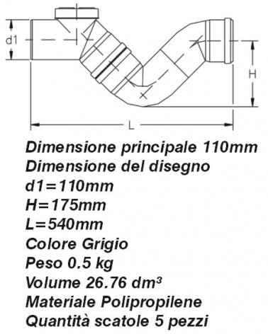 SIFONE FIRENZE diametro  110      