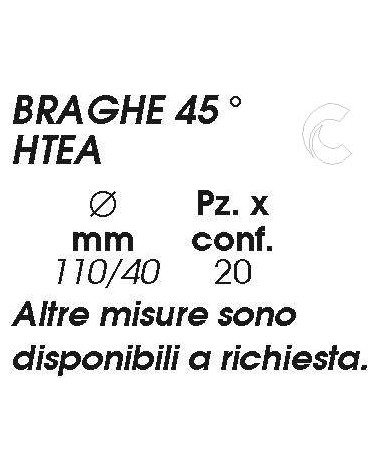 BRAGA PLAST diametro  110/40 45?  