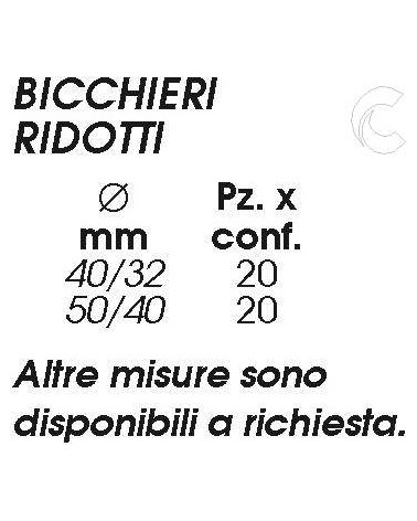 BICCHIERE RIDOTTO M40XF32 