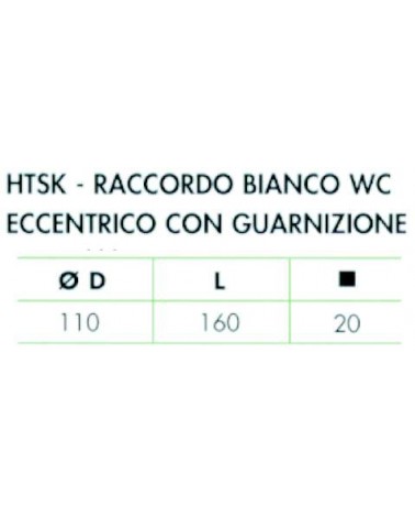 ATTACCO WC RIGIDO ECC. 110