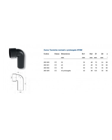 CURVA TECNICA SITECH+ diametro 40 