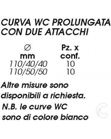 CURVA WC 110 2ATT FISSI 40