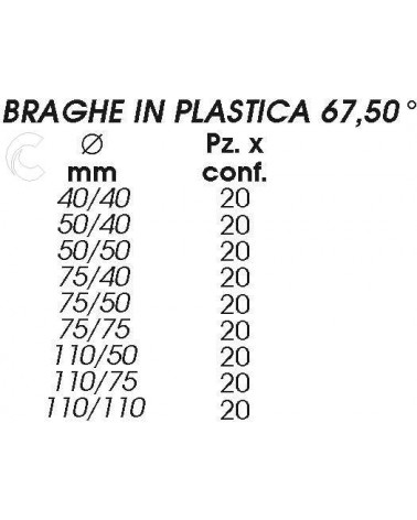 BRAGA PLAST diametro  40/40 67,5  