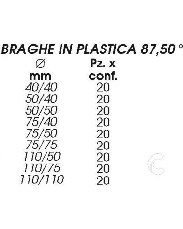 BRAGA PLAST diametro  40/40 87,5  