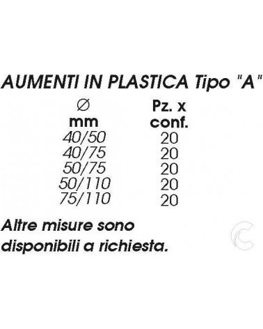 AUMENTO PLAST diametro  40/50     