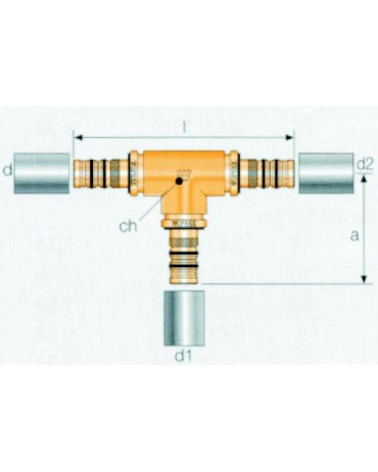 TEE D UNIONE    diametro  20X26X20