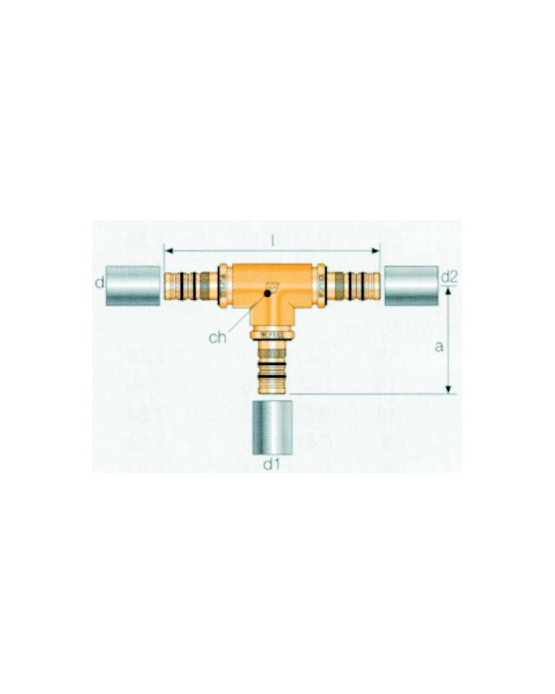 TEE D UNIONE    diametro  20X26X20