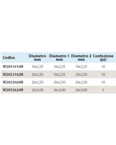 TEE D UNIONE    diametro  20X26X20