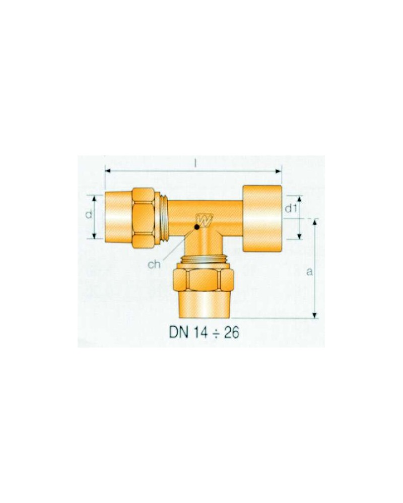 TEE ATT LATERALE F 16X3/4 