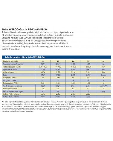 TUBO WELCO GAS 20X2,5 100M