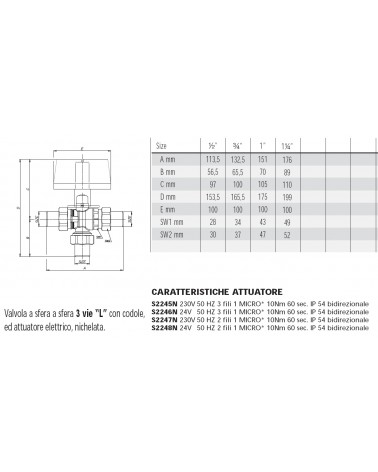 VALV 3VIE L 220V 3P  1"   