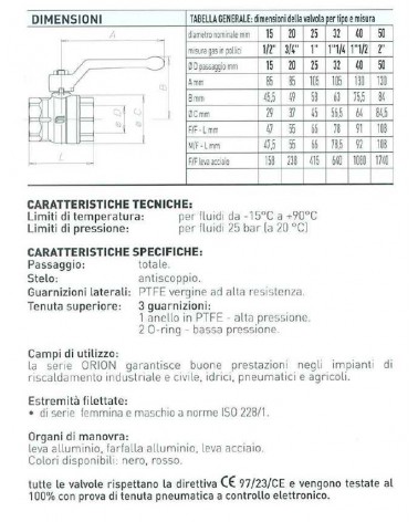 VALVOLA SF ORION FF 1/2   