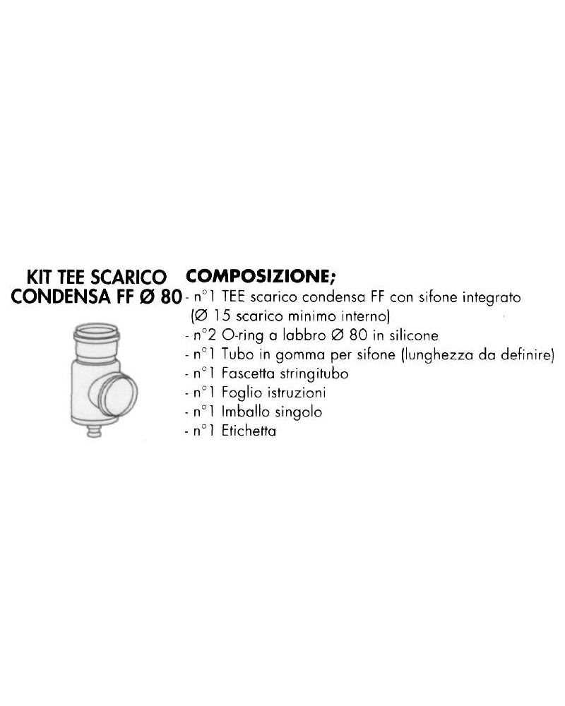 KIT TEE SCAR. COND. FF diametro 80