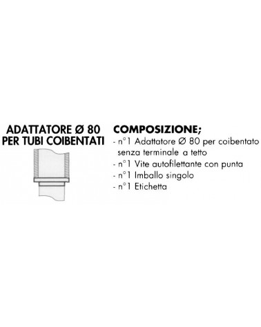 ADATTATORE diametro 80 x TUBI COIB