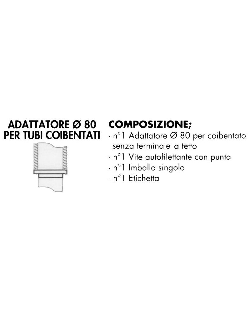 ADATTATORE diametro 80 x TUBI COIB