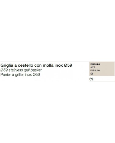 GRIGLIA CESTEL C/MOLLA diametro 59