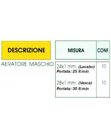 AERATORE M 24x1 OTTONATO  