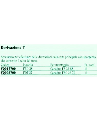 DERIVAZIONE T      FDT-27 