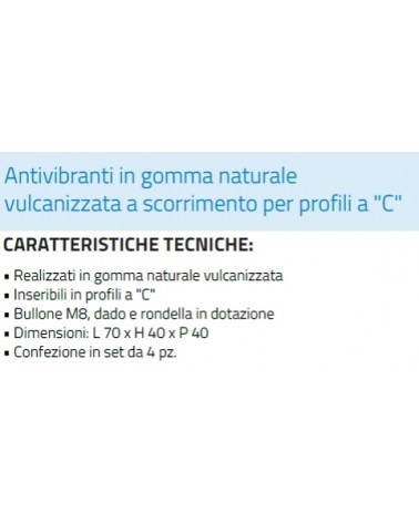 ANTIVIBR X PROF C 40X40X70