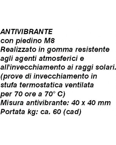 ANTIVIBR. 40x40 PERNO M8  