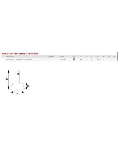 ANTIVIBR diametro 48XM8 P.45KG 4PZ