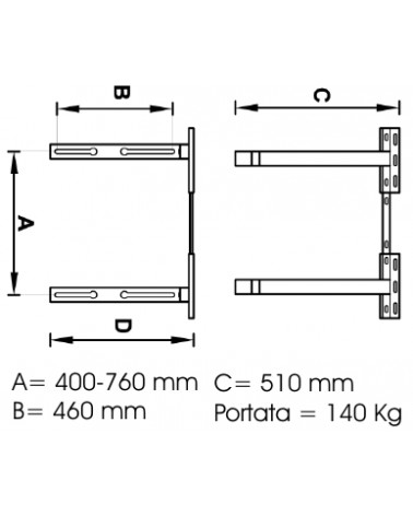 STAFFA A MURO TSM 180 EVO 