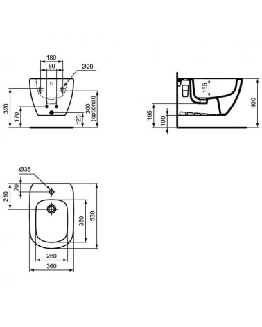 BIDET 1/F SOSP.N.LOGO.TESI