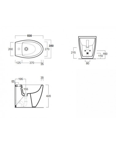 BIDET MONOFORO LFT  BIANCO