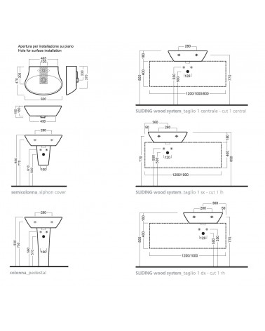 LAVABO NIDO 62      BIANCO